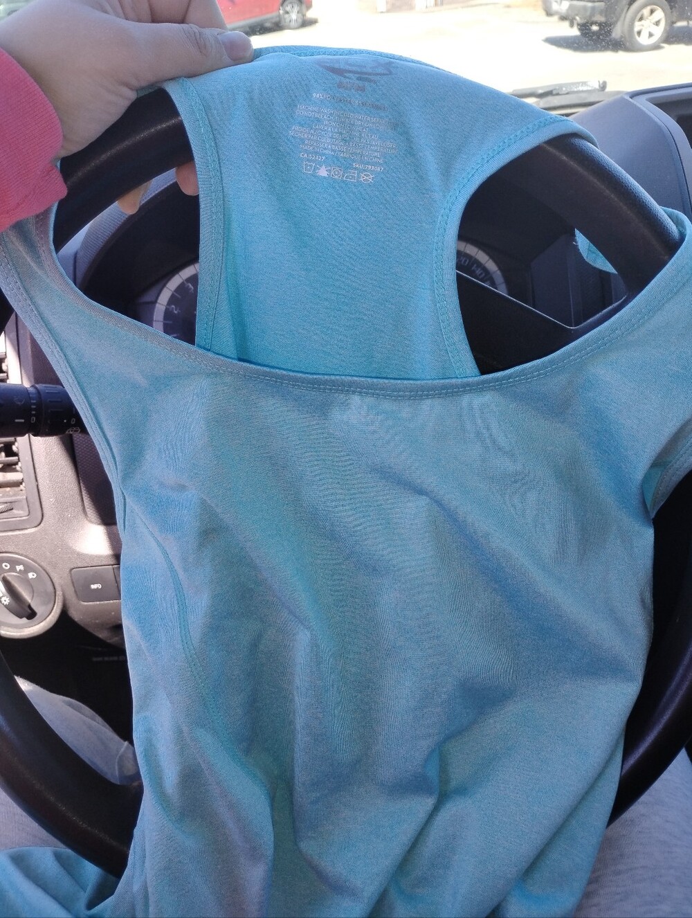 BCX Aqua Blue Athletic Tank Top